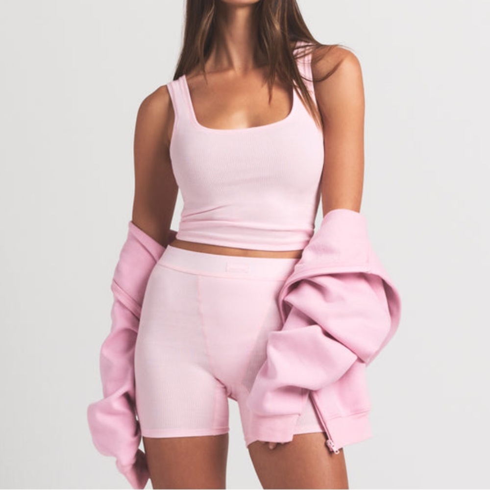 SKIMS Cotton Rib Tank and Cotton Rib Boxer Set